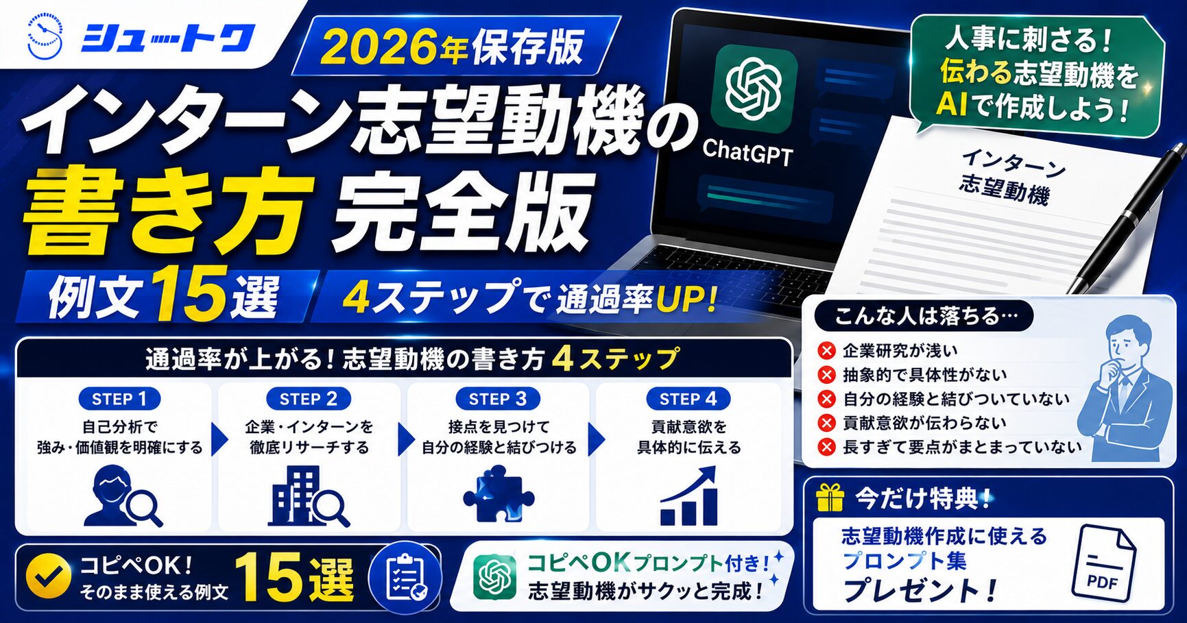 インターン志望動機の完全版